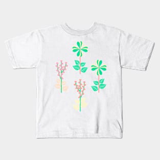 Retro Spring Flowers II Kids T-Shirt